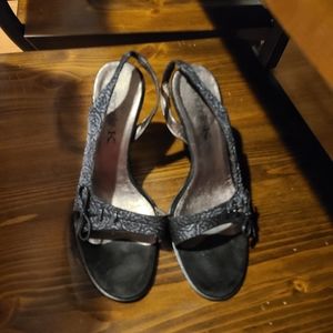 Michelle K Brocade Heels